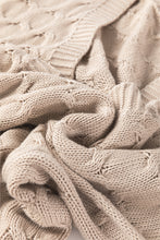 Load image into Gallery viewer, Jet Stream Cable Knit Eyelet Side Pockets Baggy Cardigan