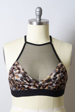 Load image into Gallery viewer, Plus Size Mesh Print High Neck Bralette