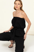 Load image into Gallery viewer, Flap Pocket Side Belted Tube Jumpsuit