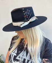 Load image into Gallery viewer, Black Leopard Rhinestone Custom Hat