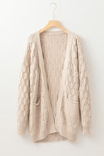 Load image into Gallery viewer, Jet Stream Cable Knit Eyelet Side Pockets Baggy Cardigan
