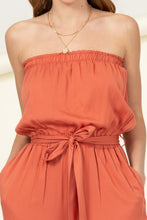 Load image into Gallery viewer, Flap Pocket Side Belted Tube Jumpsuit