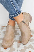 Load image into Gallery viewer, Philippine Gray Tulip Opening Suede Ankle Boots