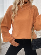 Load image into Gallery viewer, Cable-Knit Turtleneck Long Sleeve Sweater