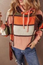 Load image into Gallery viewer, Drawstring Color Block Mock Neck Sweater