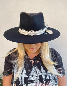 Black Leopard Rhinestone Custom Hat