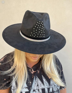 Black Swarovski Custom Hat