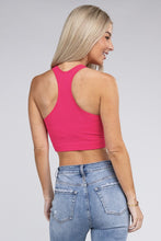 Load image into Gallery viewer, Ribbed Cropped Racerback Tank Top