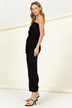 Load image into Gallery viewer, Flap Pocket Side Belted Tube Jumpsuit