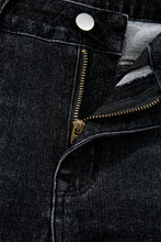 Load image into Gallery viewer, Carbon Grey Mineral Wash Raw Hem High Waist Flared Jeans