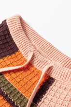 Load image into Gallery viewer, Drawstring Color Block Mock Neck Sweater