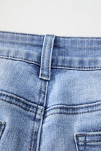 Load image into Gallery viewer, Beau Blue Mineral Wash Raw Hem High Waist Flared Jeans