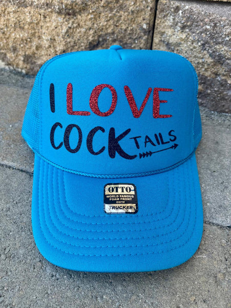 I Love Cock Tails Mesh Trucker Hat