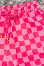 Load image into Gallery viewer, Drawstring Checkered Shorts with Pockets