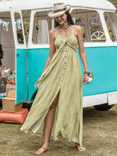 Load image into Gallery viewer, Printed Halter Neck Maxi Dress