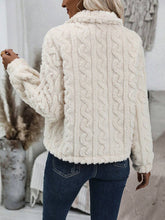 Load image into Gallery viewer, Fuzzy Button Up Collared Neck Jacket