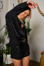Load image into Gallery viewer, Suede Studded Fringe Jacket PLUS JJO5009P