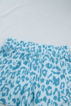 Load image into Gallery viewer, Beau Blue Plus Size Leopard Elastic Waist Athletic Shorts