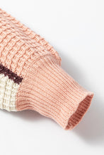 Load image into Gallery viewer, Drawstring Color Block Mock Neck Sweater