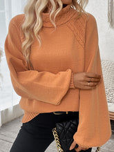 Load image into Gallery viewer, Cable-Knit Turtleneck Long Sleeve Sweater
