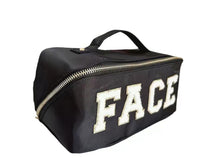 Load image into Gallery viewer, Face Patch Black Makeup Bag