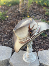 Load image into Gallery viewer, Yee Haw Brown Custom Cowboy Hat