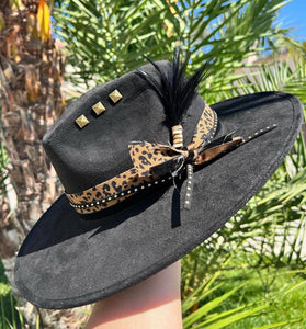 Black Leopard Custom Hat