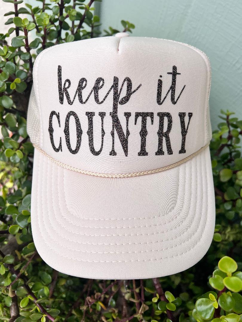 Keep It Country Graphic Tan Trucker Hat