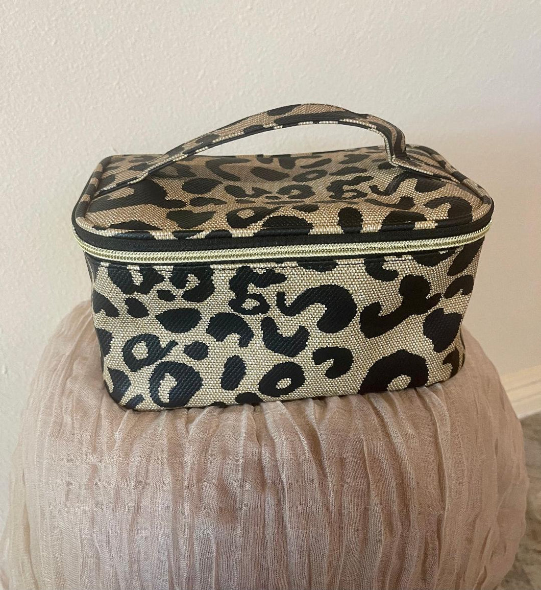 Leopard Print Make Up Case For Traveling