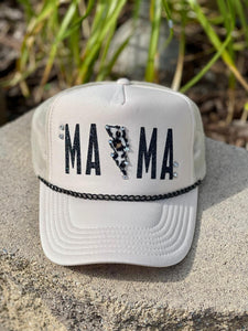 Lightning Bolt Mama Mesh Trucker Hat