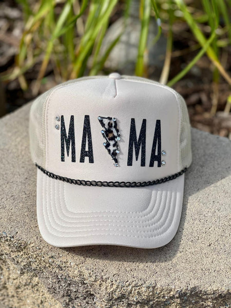 Lightning Bolt Mama Mesh Trucker Hat