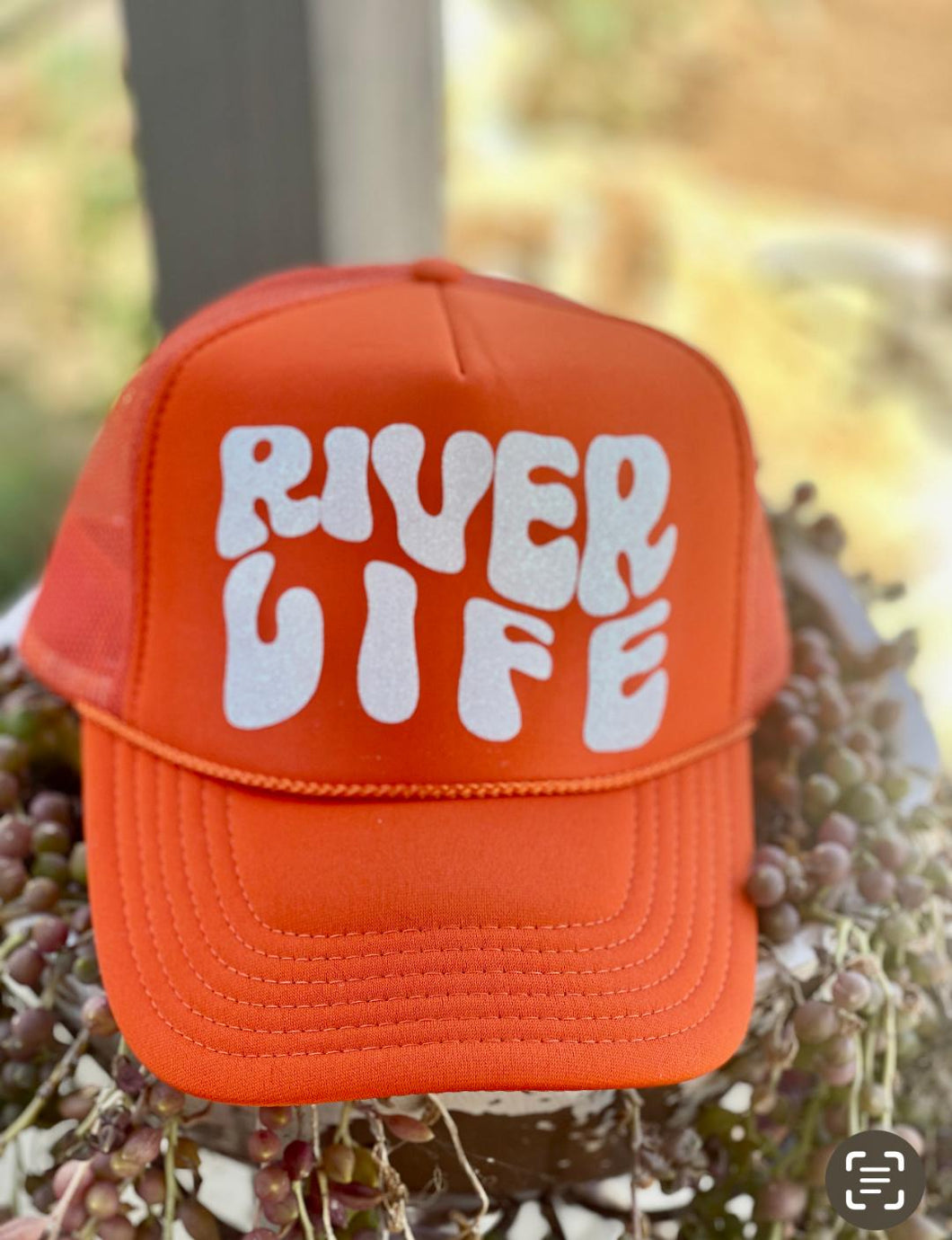 River Life Orange Trucker Hat