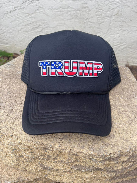 Trump Patch Black Mesh Trucker Hat