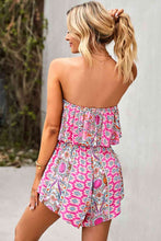 Load image into Gallery viewer, Smocked Waist Strapless  Floral Romper