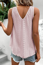 Load image into Gallery viewer, Eyelet V-Neck Wide Strap Tank