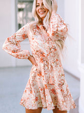 Load image into Gallery viewer, Printed Button-Up Long Sleeve Dress