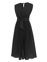 Load image into Gallery viewer, Tied Surplice Pleated Tank Dress