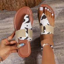 Load image into Gallery viewer, Animal Print Open Toe Sandals