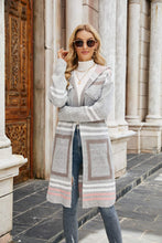 Load image into Gallery viewer, Double Take Printed Open Front Hooded Longline Cardigan