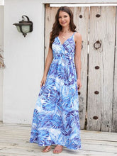 Load image into Gallery viewer, Printed Surplice Spaghetti Strap Dress