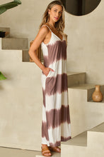 Load image into Gallery viewer, Tie-Dye V-Neck Maxi Cami Dress