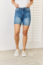 Load image into Gallery viewer, Judy Blue Full Size Tummy Control Double Button Bermuda Denim Shorts