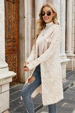 Load image into Gallery viewer, Double Take Printed Open Front Hooded Longline Cardigan