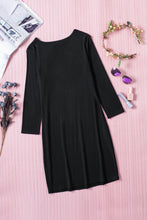 Load image into Gallery viewer, Cutout Round Neck Long Sleeve Mini Dress