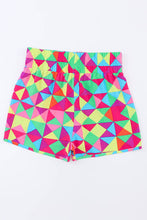 Load image into Gallery viewer, Color Block Elastic Waist Shorts