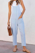 Load image into Gallery viewer, Spaghetti Strap Denim Overalls with Pockets