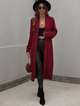 Load image into Gallery viewer, Double Take Waffle Knit Open Front Duster Cardigan With Pockets