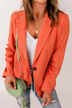 Load image into Gallery viewer, Double Take One-Button Padded-Shoulder Blazer