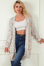 Load image into Gallery viewer, Heathered Open Front Long Sleeve Cardigan