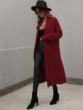 Load image into Gallery viewer, Double Take Waffle Knit Open Front Duster Cardigan With Pockets